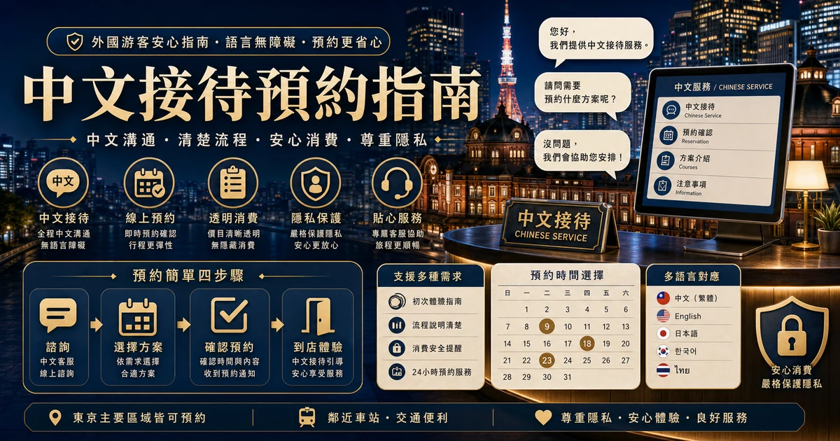 中文接待與外國人預約2026指南：日本成人娛樂風俗店流程價格與安全避坑重點 - 攻略指南封面圖